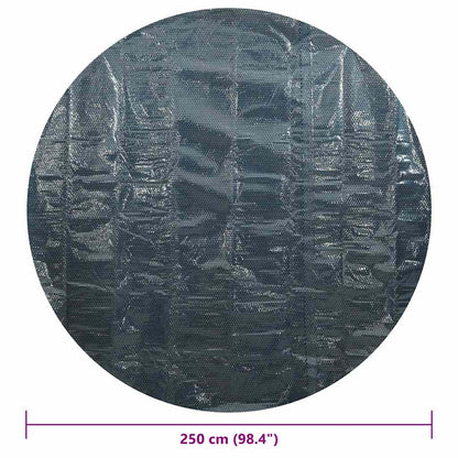 92972 vidaXL Floating PE Solar Pool Film 250 cm Black and Blue
