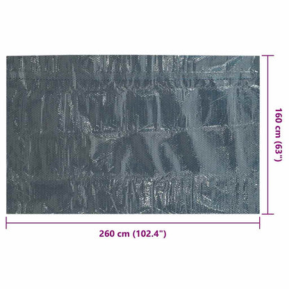 Floating PE Solar Pool Film 260x160 cm Black and Blue