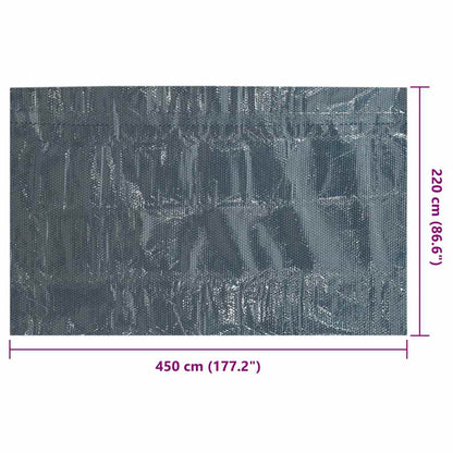 Floating PE Solar Pool Film 450x220 cm Black and Blue