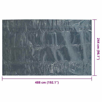 Pool Cover | Black and Blue | Thick PE film with air chambers | Large