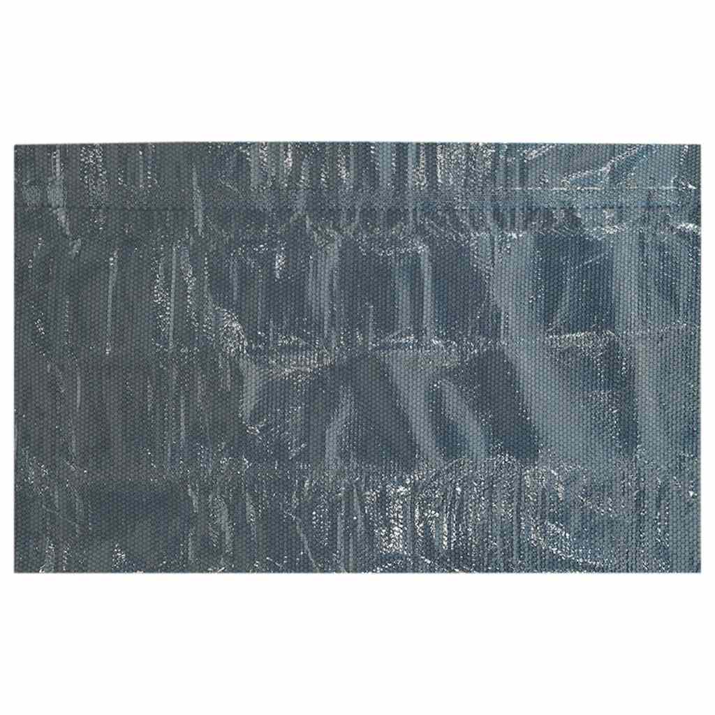 Floating PE Solar Pool Film 975x488 cm Black and Blue