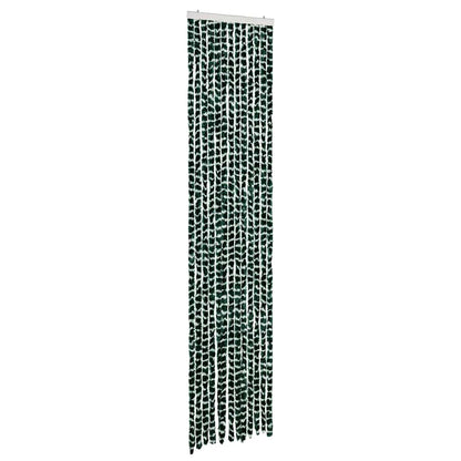Insect Curtain Green and White 56x185 cm Chenille