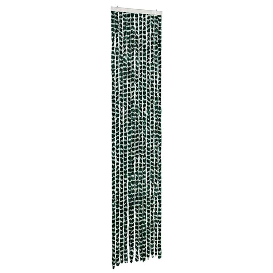 Insect Curtain Green and White 56x185 cm Chenille