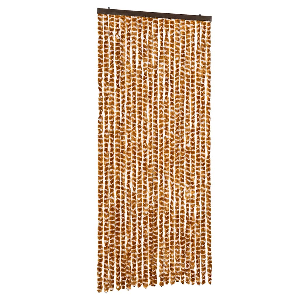 325458 vidaXL Insect Curtain Ochre and White 90x220 cm Chenille