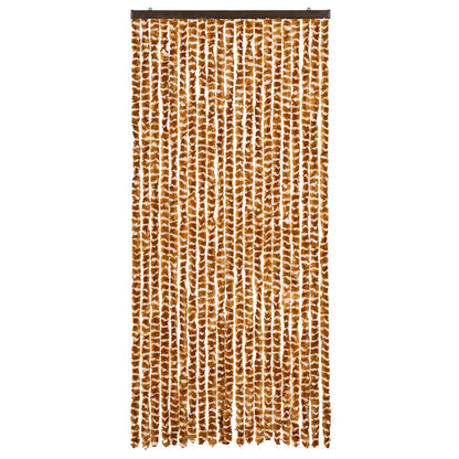 325458 vidaXL Insect Curtain Ochre and White 90x220 cm Chenille