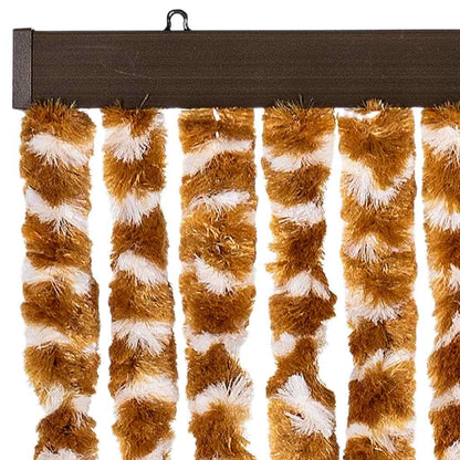 325458 vidaXL Insect Curtain Ochre and White 90x220 cm Chenille