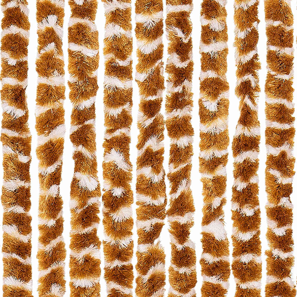 325458 vidaXL Insect Curtain Ochre and White 90x220 cm Chenille