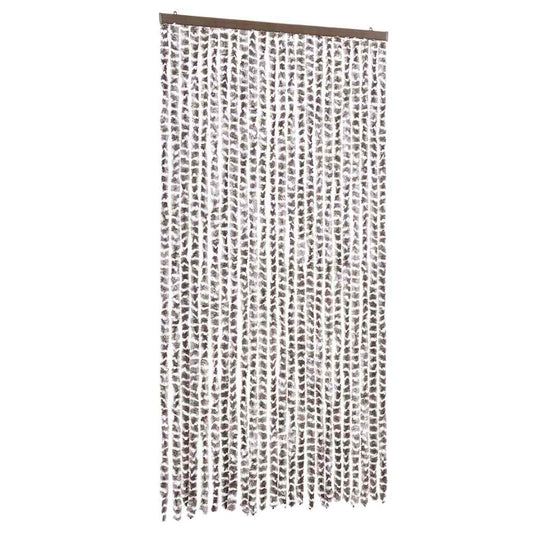 Insect Curtain Taupe and White 100x220 cm Chenille
