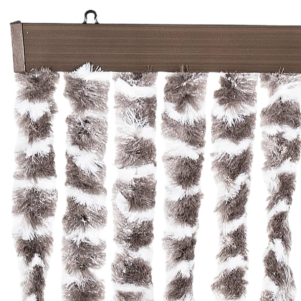 Insect Curtain Taupe and White 100x220 cm Chenille