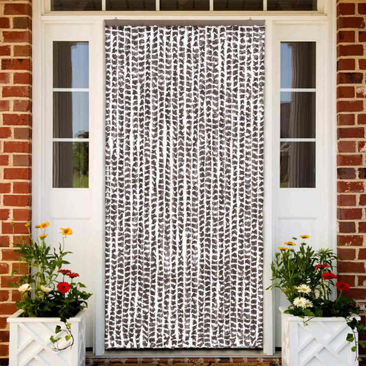 Insect Curtain Taupe and White 100x220 cm Chenille