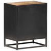 Bedside Cabinet 40x30x50 cm Rough Mango Wood and Natural Cane