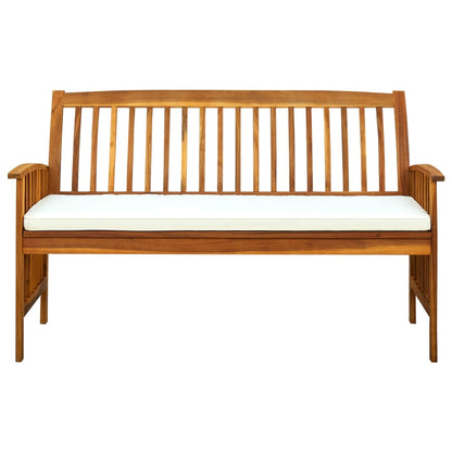 Patio Bench with Cushion 57.9" Solid Acacia Wood