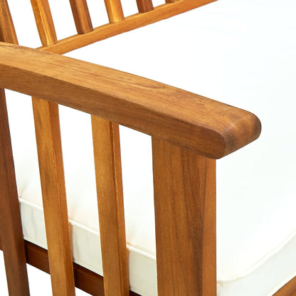 Patio Bench with Cushion 57.9" Solid Acacia Wood