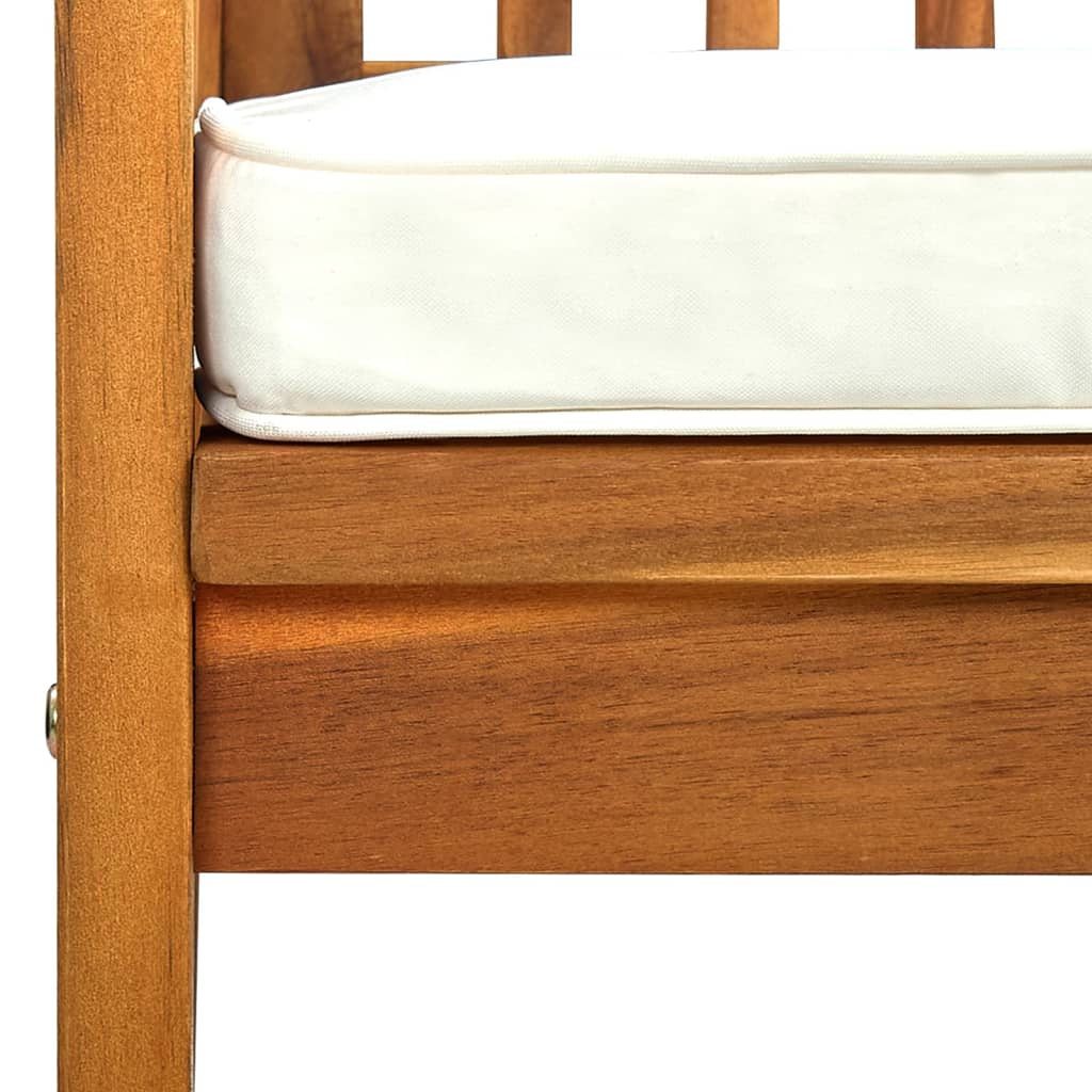 Patio Bench with Cushion 57.9" Solid Acacia Wood