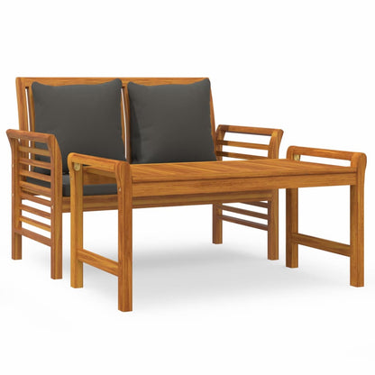 Garden Lounge Set | Dark Grey | Solid Acacia Wood, Polyester Foam