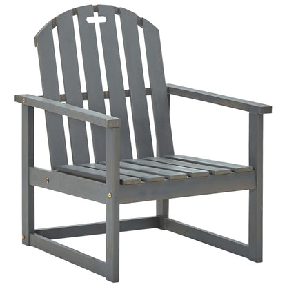 Garden Chair | Set of 2 | Grey | Solid acacia wood