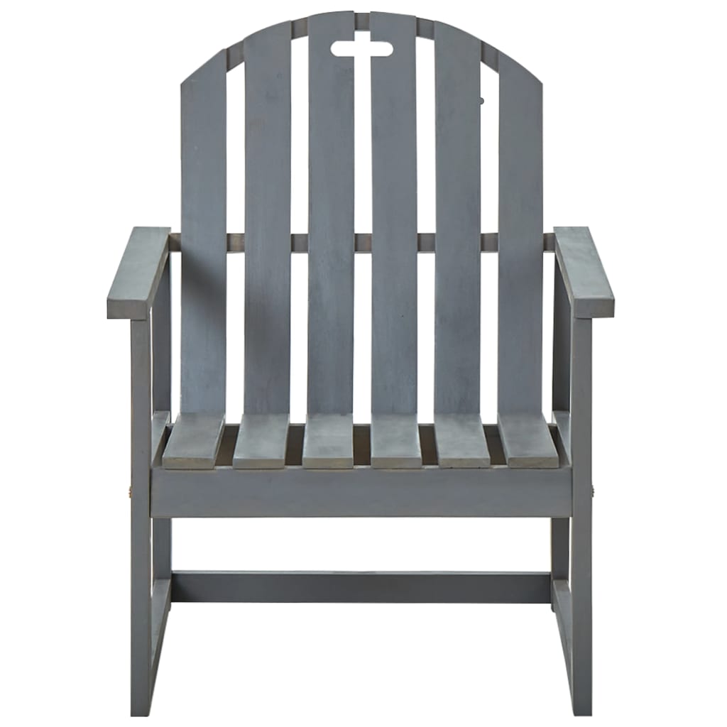 Garden Chair | Set of 2 | Grey | Solid acacia wood