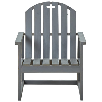 Garden Chair | Set of 2 | Grey | Solid acacia wood