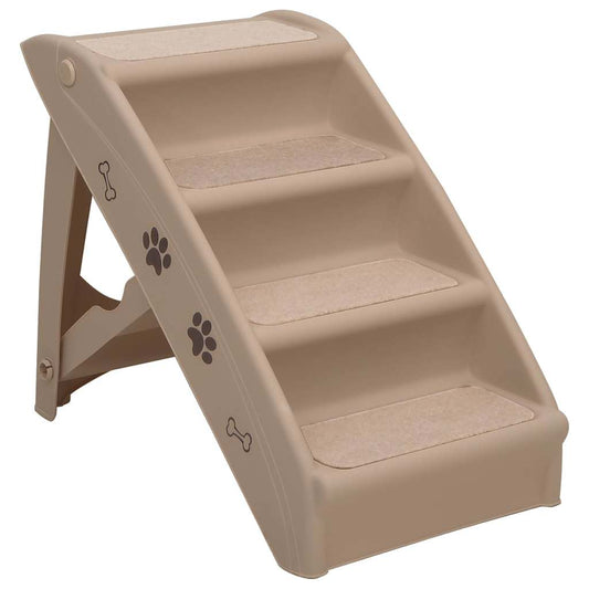 Dog Stair | Brown | Polypropylene | 62x40x49.5 cm | Foldable | Dog Stair