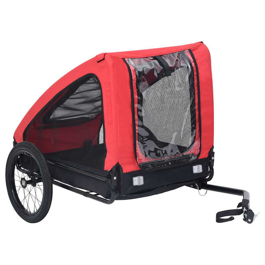Pet Bike Trailer | Red | Oxford Fabric | Medium | Foldable