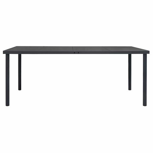 Outdoor Dining Table | Anthracite | Glass, Powder-Coated Steel | Large