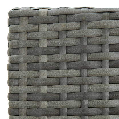 Garden Bar Stools with Cushions 4 pcs Gray Poly Rattan