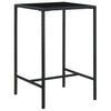 Garden Bar Table Black 70x70x110 cm Poly Rattan and Glass