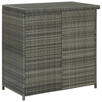 3 Piece Bar Set Poly Rattan Gray