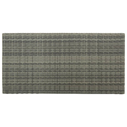 Bar Table with Storage Rack Grey 120x60x110 cm Poly Rattan