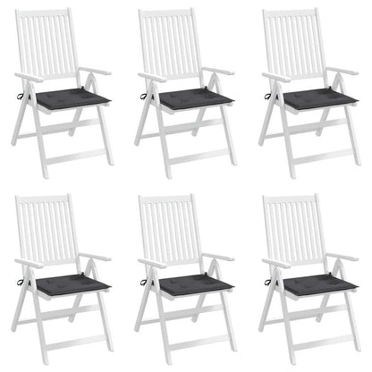 Garden Chair Cushions 6 pcs Anthracite 15.7"x15.7"x1.6" Oxford Fabric