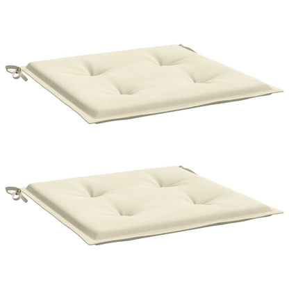 Garden Chair Cushions 2 pcs Cream 15.7"x15.7"x1.6" Oxford Fabric