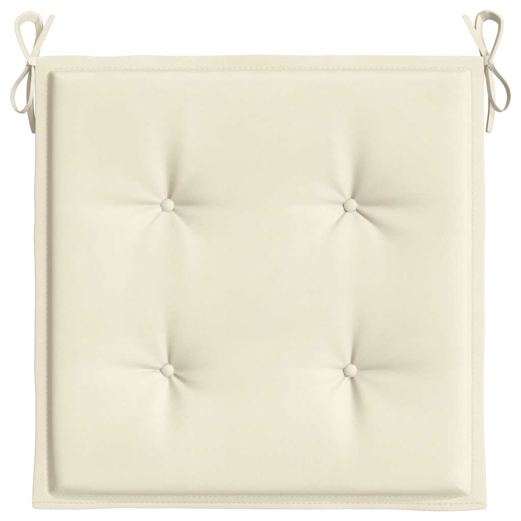 Garden Chair Cushions 6 pcs Cream 15.7"x15.7"x1.6" Oxford Fabric