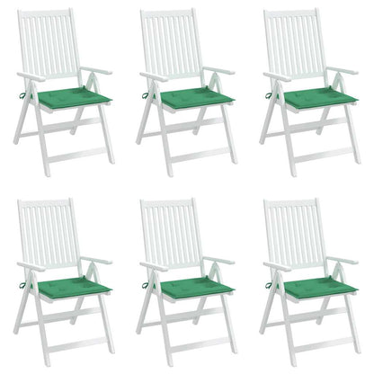 Garden Chair Cushions 6 pcs Green 15.7"x15.7"x1.6" Oxford Fabric