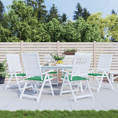 Garden Chair Cushions 6 pcs Green 15.7"x15.7"x1.6" Oxford Fabric
