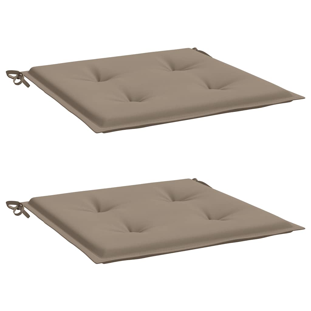 Garden Chair Cushions 2 pcs Taupe 15.7"x15.7"x1.6" Oxford Fabric