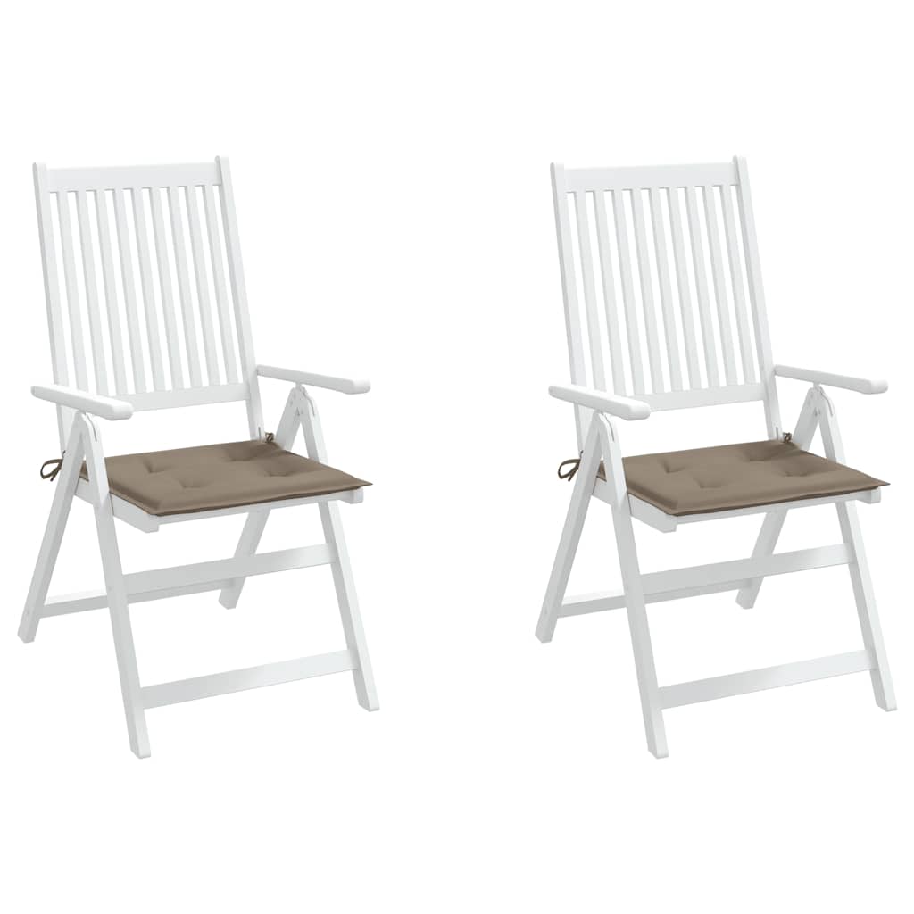 Garden Chair Cushions 2 pcs Taupe 15.7"x15.7"x1.6" Oxford Fabric