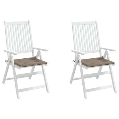 Garden Chair Cushions 2 pcs Taupe 15.7"x15.7"x1.6" Oxford Fabric
