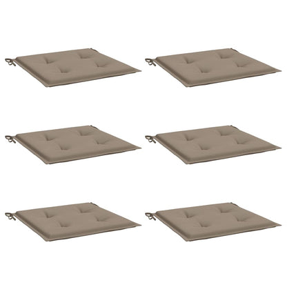 Garden Chair Cushions 6 pcs Taupe 15.7"x15.7"x1.6" Oxford Fabric
