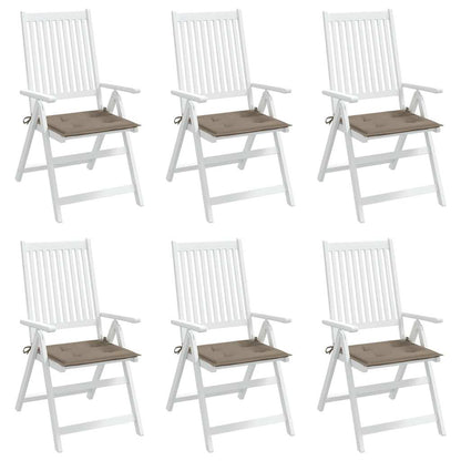 Garden Chair Cushions 6 pcs Taupe 15.7"x15.7"x1.6" Oxford Fabric