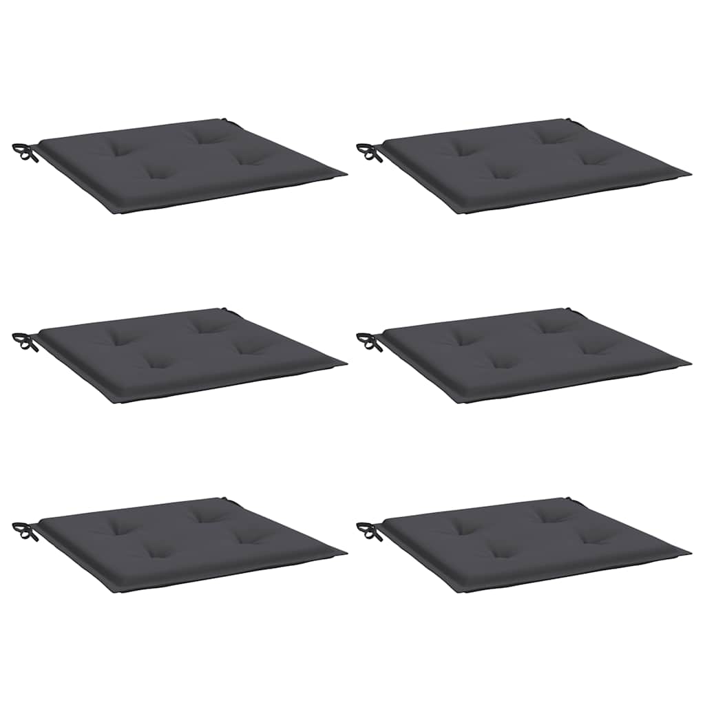 Garden Chair Cushions 6 pcs Anthracite 19.7"x19.7"x1.6" Oxford Fabric