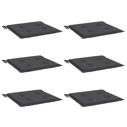 Garden Chair Cushions 6 pcs Anthracite 19.7"x19.7"x1.6" Oxford Fabric