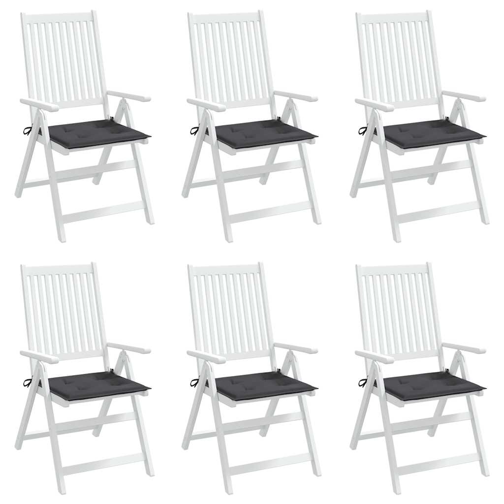 Garden Chair Cushions 6 pcs Anthracite 19.7"x19.7"x1.6" Oxford Fabric