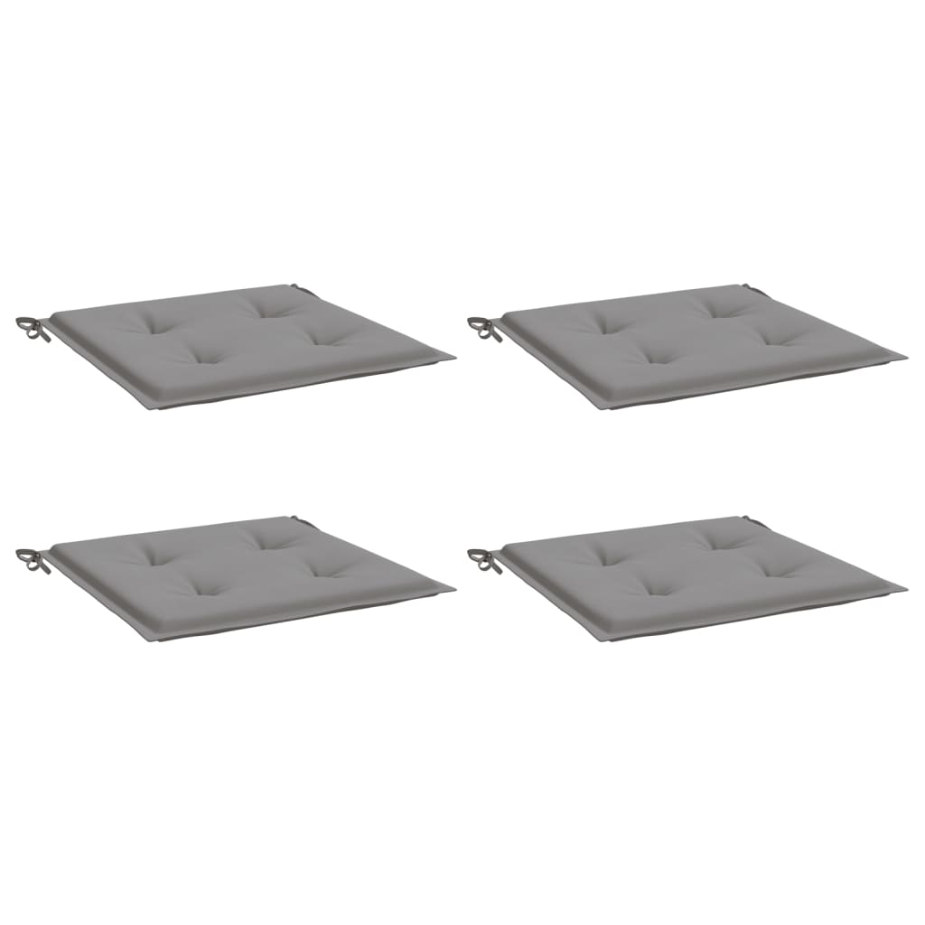 Garden Chair Cushions 4 pcs Gray 19.7"x19.7"x1.6" Oxford Fabric