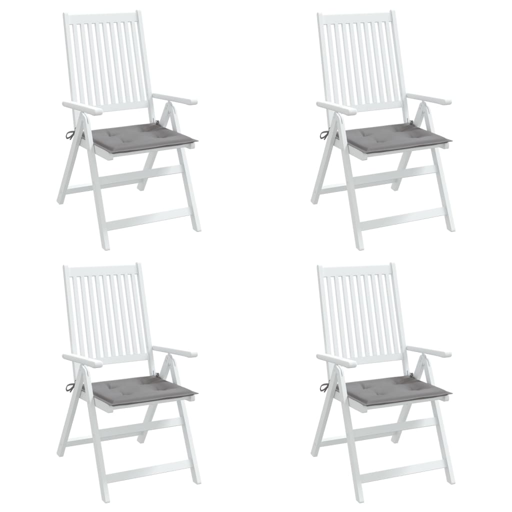 Garden Chair Cushions 4 pcs Gray 19.7"x19.7"x1.6" Oxford Fabric