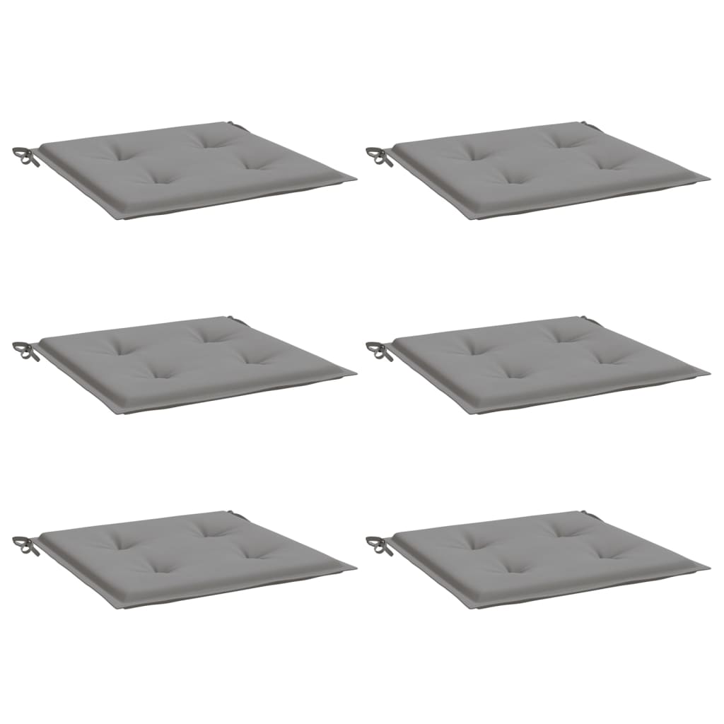 Garden Chair Cushions 6 pcs Gray 19.7"x19.7"x1.6" Oxford Fabric