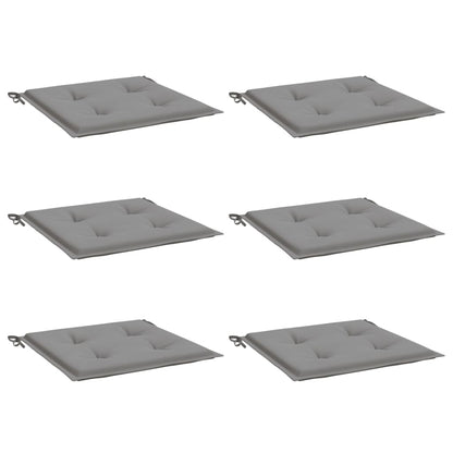Garden Chair Cushions 6 pcs Gray 19.7"x19.7"x1.6" Oxford Fabric