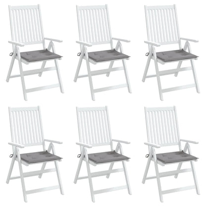 Garden Chair Cushions 6 pcs Gray 19.7"x19.7"x1.6" Oxford Fabric