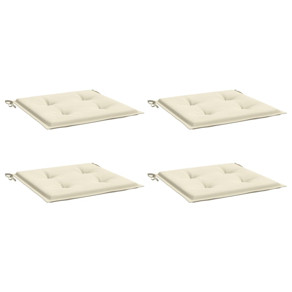 Garden Chair Cushions 4 pcs Cream 19.7"x19.7"x1.6" Oxford Fabric
