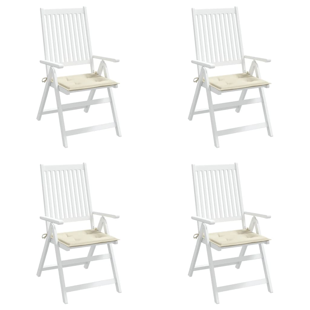 Garden Chair Cushions 4 pcs Cream 19.7"x19.7"x1.6" Oxford Fabric