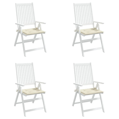 Garden Chair Cushions 4 pcs Cream 19.7"x19.7"x1.6" Oxford Fabric